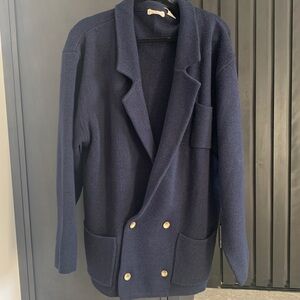 83. Vintage Cacharel Navy Blue Cardigan Made In Hong Kong